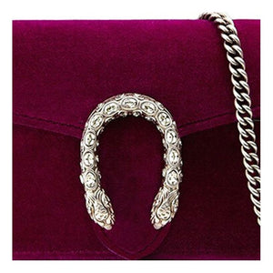(WMNS) GUCCI Dionysus Tiger Head Velvet Chain Shoulder Messenger Bag Mini Red Classic 476432-K4DNN-5667