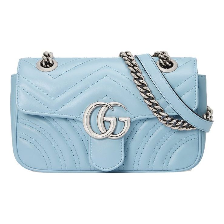 Gucci GG Marmont Mini Bag 'Pastel Blue' 446744-DTDIP-4928