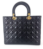 Lady Dior Cannage Quilt Leather Large Bag