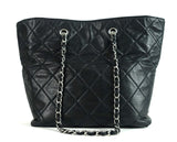 Chanel In The Business Tote Quilted Lambskin North South Black. Beautiful