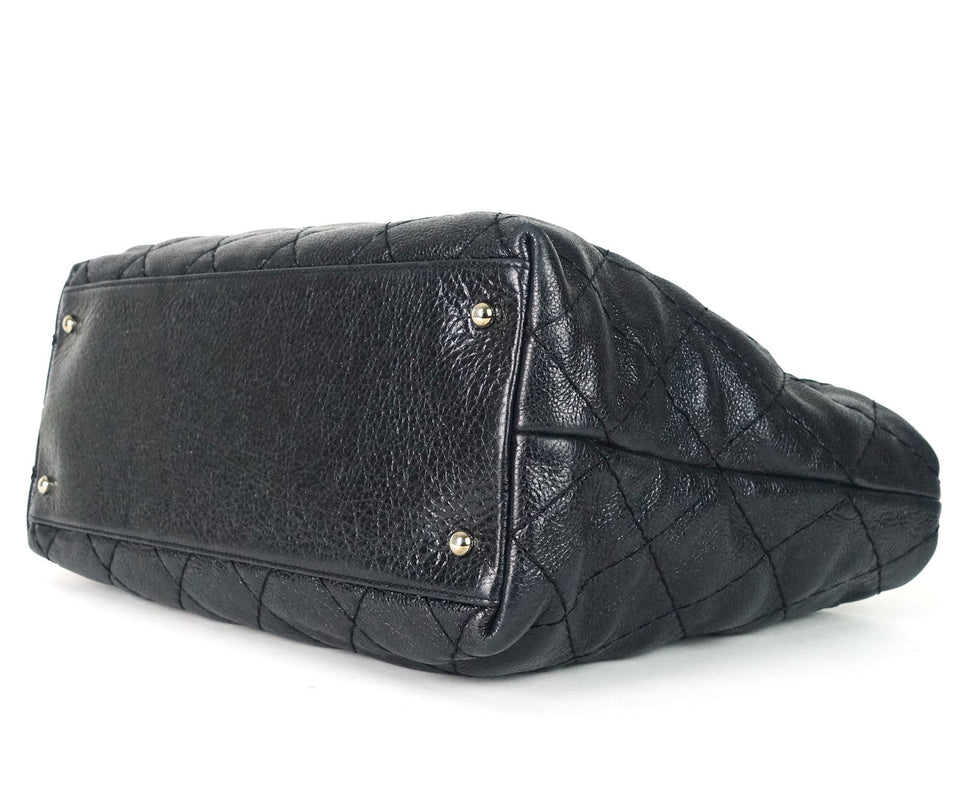 CHANEL On The Road Glazed Calfskin Leather Tote Bag