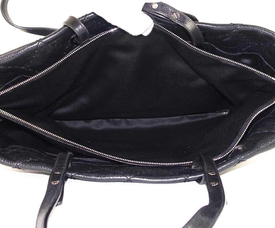 CHANEL On The Road Glazed Calfskin Leather Tote Bag