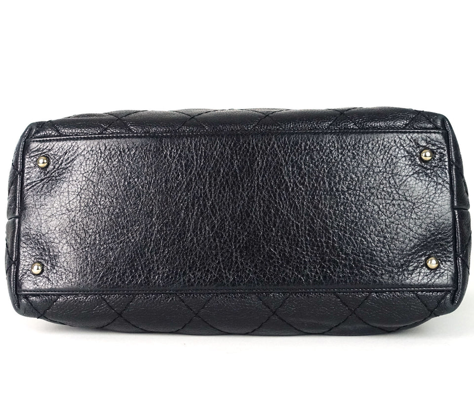 CHANEL On The Road Glazed Calfskin Leather Tote Bag