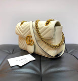 Gucci GG Marmont small cross-body bag white