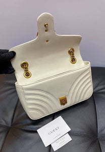 Gucci GG Marmont small cross-body bag white