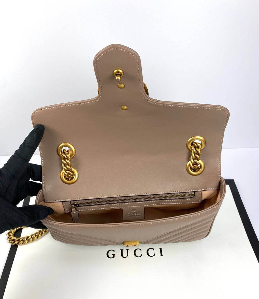 Gucci GG Marmont small cross-body bag flesh color