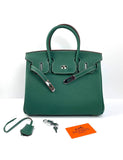 Hermes Birkin 30 Biscuit Togo Leather green Palladium Hardware