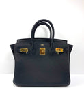 Hermes Birkin 30 Biscuit Togo Leather Black Gold Hardware