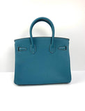 Hermes Birkin 30 Biscuit Togo Leather blue Gold Hardware