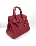 Hermes Birkin 30 Biscuit Togo Leather red Gold Hardware