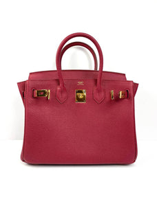 Hermes Birkin 30 Biscuit Togo Leather red Gold Hardware