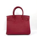 Hermes Birkin 30 Biscuit Togo Leather red Gold Hardware