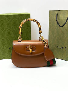Gucci Bamboo 1947 mini top handle bag brown