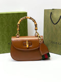 Gucci Bamboo 1947 mini top handle bag brown