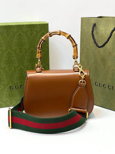 Gucci Bamboo 1947 mini top handle bag brown