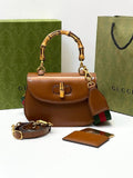 Gucci Bamboo 1947 mini top handle bag brown