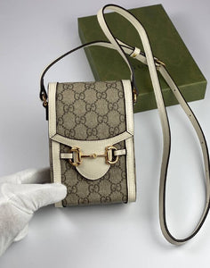 Gucci Horsebit 1955 mini bag white
