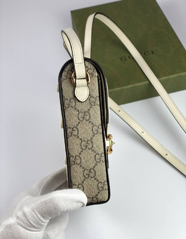 Gucci Horsebit 1955 mini bag white