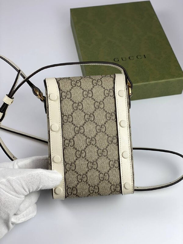 Gucci Horsebit 1955 mini bag white