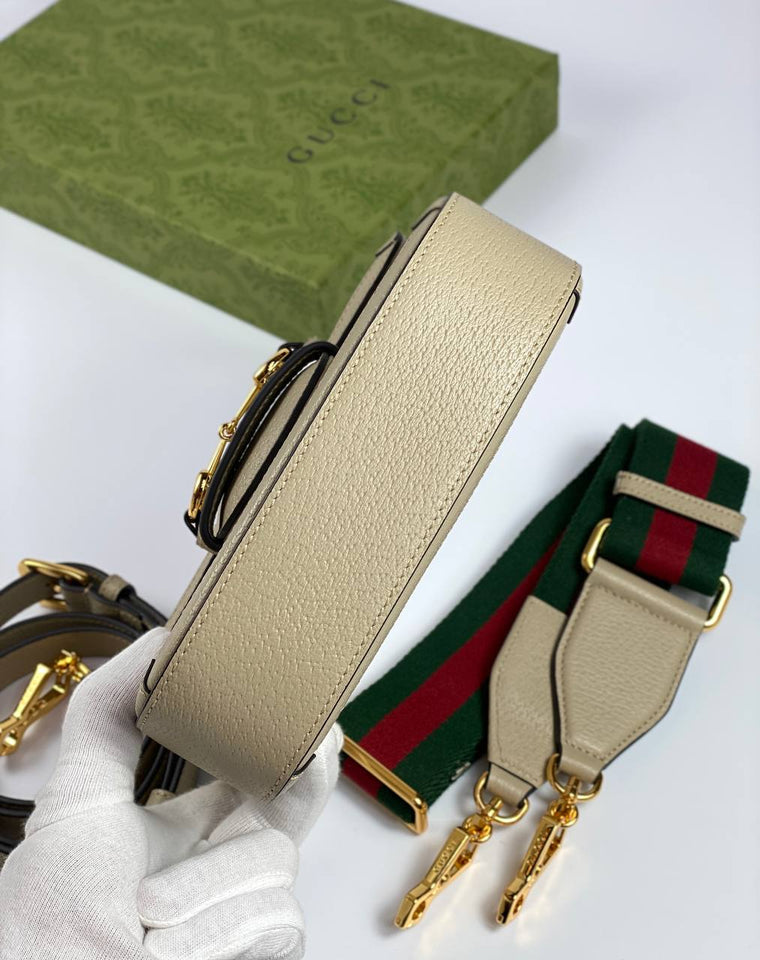 Gucci Horsebit 1955 shoulder bag white