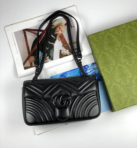 Gucci GG Marmont small shoulder bag black