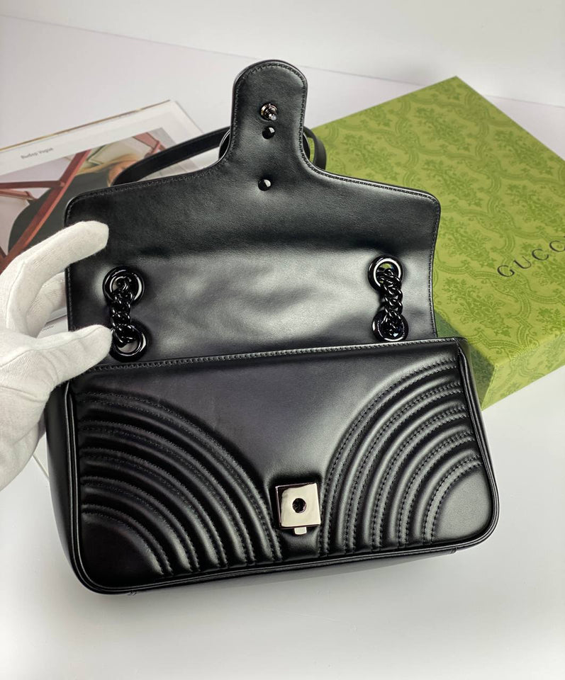 Gucci GG Marmont small shoulder bag black