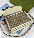 Gucci Ophidia small top handle bag beige