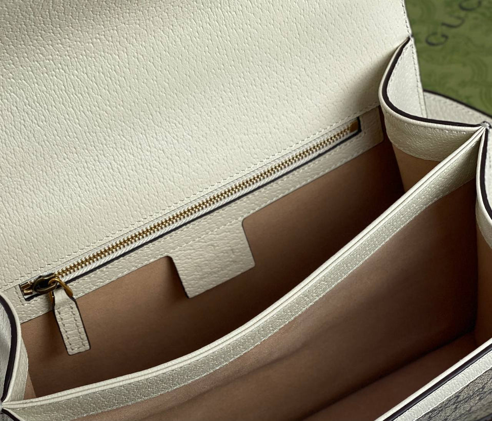 Gucci Ophidia small top handle bag beige