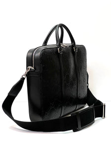 Gucci GG embossed Men's briefcase black