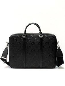 Gucci GG embossed Men's briefcase black