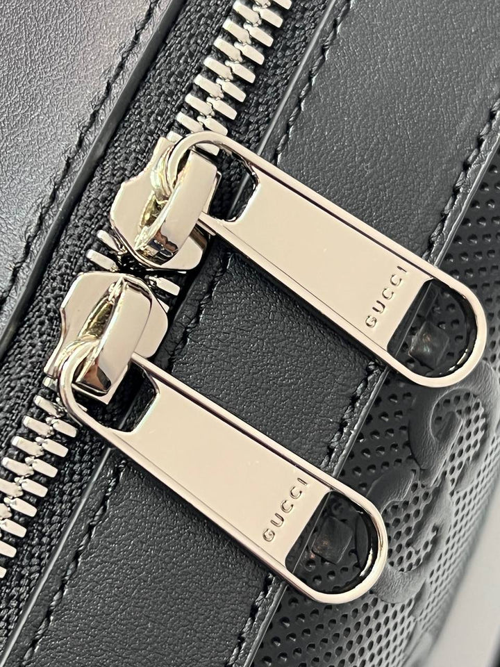 Gucci GG embossed Men's briefcase black