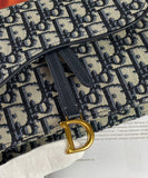 Dior SADDLE BAG Blue Oblique Jacquard