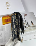 Dior SADDLE BAG Blue Oblique Jacquard