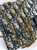 Dior SADDLE BAG Blue Oblique Jacquard