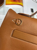 Hermes 24/24 Bag Evercolor with Swift 21  brown Gold Hardware