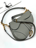 Dior SADDLE BAG Gray WITH STRAP