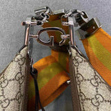 Gucci Attache small shoulder bag Beige and ebony GG Supreme canvas