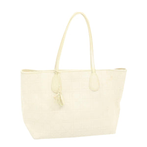 CHRISTIAN DIOR Panarea Tote Bag Coated Canvas White  rd1228