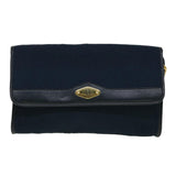 CHRISTIAN DIOR Trotter Canvas Chain Shoulder Bag Navy  rd2392