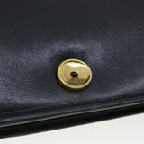 CHRISTIAN DIOR Shoulder Bag Leather Navy  rd2984