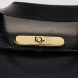 CHRISTIAN DIOR Shoulder Bag Leather Navy  rd4751