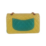 Chanel Classic Double Flap Medium Tricolor Lambskin Gold