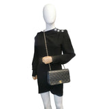 Chanel Full Flap Bag Small Black Lambskin Gold
