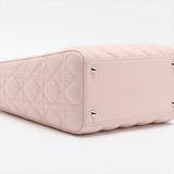 Dior Lady Dior Pink Cannage Leather Medium 2way