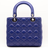 Lady Dior Cannage Iris Leather Medium