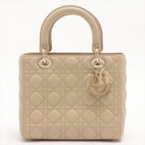 Lady Dior Medium Cannage Leather Beige Bag