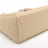 Lady Dior Medium Cannage Leather Beige Bag