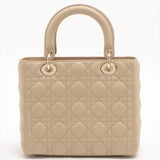 Lady Dior Medium Cannage Leather Beige Bag