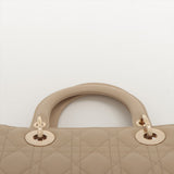 Lady Dior Medium Cannage Leather Beige Bag