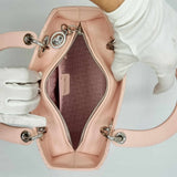 Lady Dior Pink Leather Medium